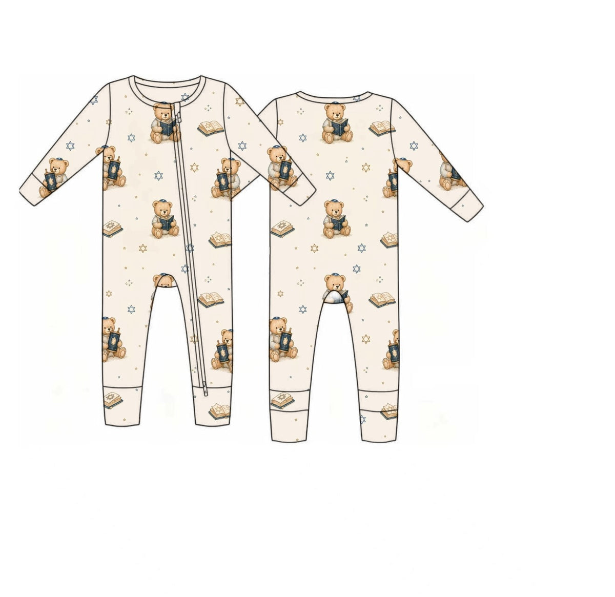 Torah Teddy Zip Up Convertible Romper